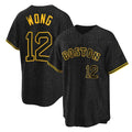 Boston Red Sox #12 Connor Wong Player Black Jereymy Snake Skin City Home Game Stitched Jerseys