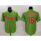 Philadelphia Phillies #16 Brandon Marsh Green Jereymy With Patch Stitched Cool Base Jersey