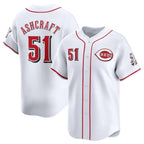 Cincinnati Reds #51 Graham Ashcraft White Jereymy Home Limited Stitched Jersey