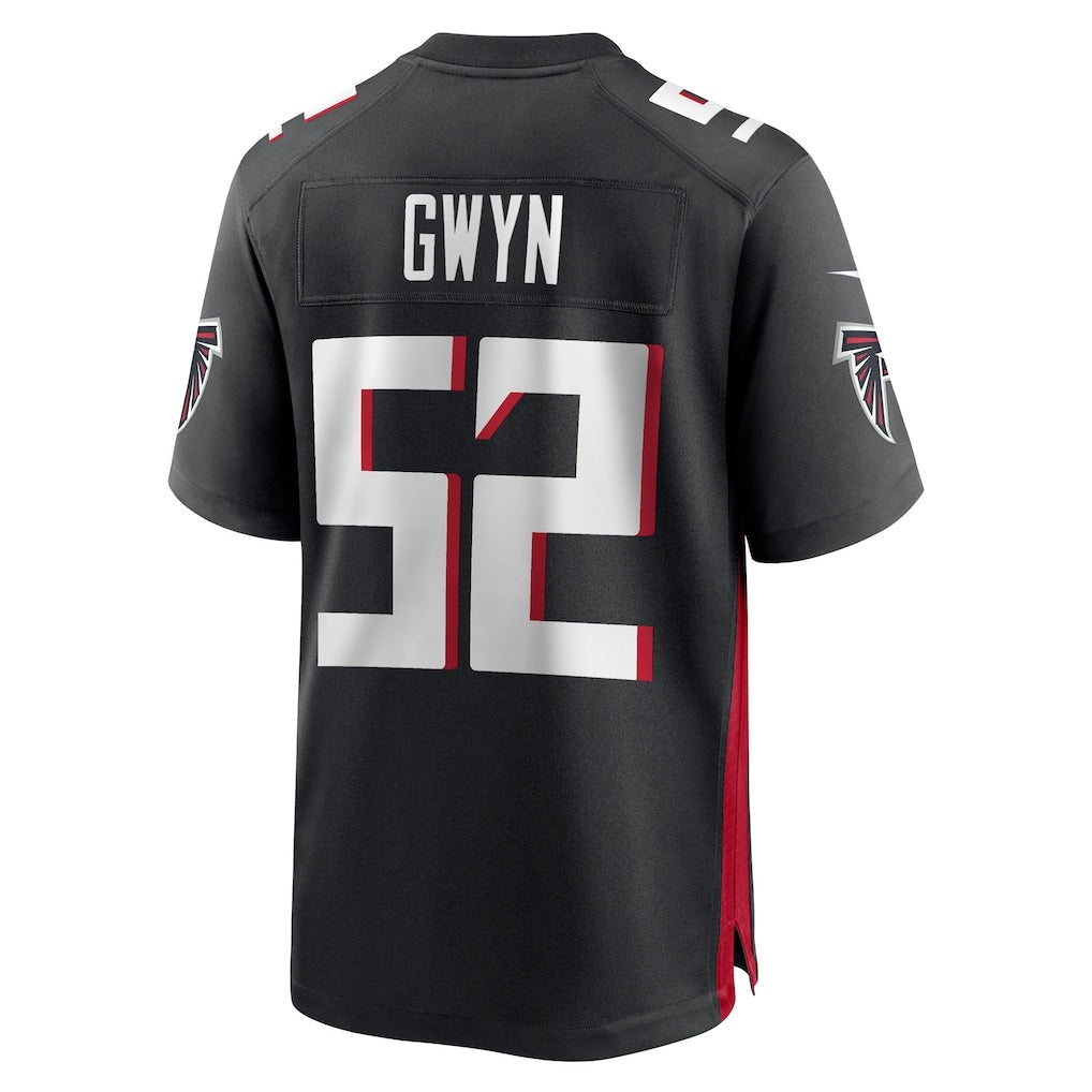 A.Falcons #52 Jovaughn Gwyn Black Jereymy Team Game Jersey