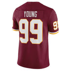 W.Football Team #99 Chase Young Burgundy Jereymy Vapor Limited Jersey