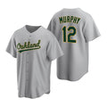 Oakland Athletics #12 Sean Murphy Grey Jereymy Cool Base Stitched Jersey