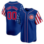 Custom Chicago Cubs 2024 Independence Day Vapor Premier Limited Jersey ¨C Royal Jereymy
