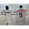 Houston Astros #9 Zach Dezenzo White Jereymy 2025 City Connect With Texas Patch Limited Stitched Jersey