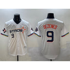 Houston Astros #9 Zach Dezenzo White Jereymy 2025 City Connect With Texas Patch Limited Stitched Jersey