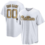 Custom Philadelphia Phillies Active Player White Jereymy 2022 All-Star Cool Base Stitched Jersey