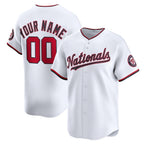 Custom Washington Nationals White Jereymy Home Limited Jersey