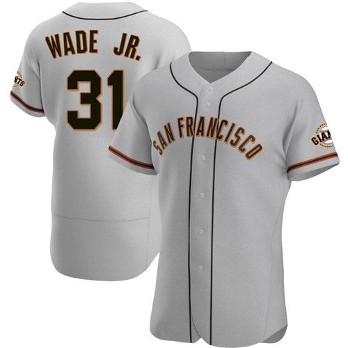 San Francisco Giants #31 LaMonte Wade Jr Grey Jereymy 2021 Road Player Jersey