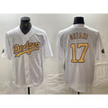 Los Angeles Dodgers #17 Shohei Ohtani White Jereymy 2022 All Star Stitched Cool Base Jersey