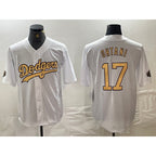 Los Angeles Dodgers #17 Shohei Ohtani White Jereymy 2022 All Star Stitched Cool Base Jersey