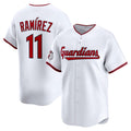 Cleveland Guardians #11 Jos¨¦ Ram¨ªrez White Jereymy Home Limited Player Jersey