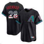 Arizona Diamondbacks #28 Nolan Arenado Player Black Jereymy USA 250 Fourth of July Home Game Stitched Jerseys