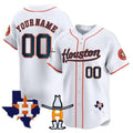 Custom Houston Astros Houston Rodeo Patch Vapor Premier Limited Jersey ¨C White 2 Jereymy
