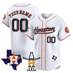 Custom Houston Astros Houston Rodeo Patch Vapor Premier Limited Jersey ¨C White 2 Jereymy