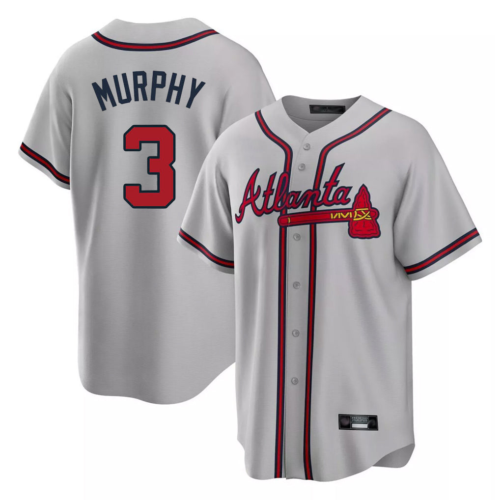 Atlanta Braves #3 Dale Murphy Player Gray Jereymy Home Game Stitched Jerseys