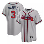 Atlanta Braves #3 Dale Murphy Player Gray Jereymy Home Game Stitched Jerseys