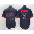 Cincinnati Reds #9 Joe Burrow Number Black Jereymy 2023 City Connect Cool Base Stitched Jersey