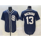 San Diego Padres #13 Manny Machado Navy Jereymy Cool Base Stitched Jersey