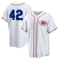 Cincinnati Reds #42 Jackie Robinson White Jereymy Home 2025 Day Replica Jersey