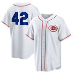 Cincinnati Reds #42 Jackie Robinson White Jereymy Home 2025 Day Replica Jersey