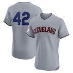Cleveland Guardians #42 Jackie Robinson Gray Jereymy Road 2024 Day Elite Jersey