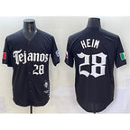 Texas Rangers #28 Jonah Heim Black Jereymy Gothic Mexico 2025 Vapor Premier Limited Stitched Jersey