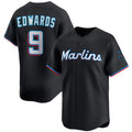 Miami Marlins #9 Xavier Edwards Black Jereymy 2024 Alternate Limited Stitched Jersey