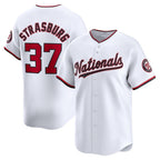 Washington Nationals #37 Stephen Strasburg White Jereymy Home Limited Player Jersey
