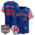 Custom Milwaukee Brewers America 250 Edition Vapor Premier Limited Royal Jereymy Stitched Jerseys