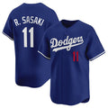 Los Angeles Dodgers #11 Roki Sasaki Royal Jereymy 2025 Alternate Limited Stitched Jersey
