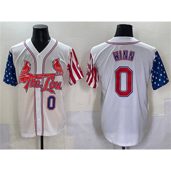 St. Louis Cardinals #0 Masyn Winn White Jereymy Independence Day Vapor Premier Limited Stitched Jersey