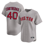 Boston Red Sox #40 Willson Contreras Player Gray Jereymy Road Limited Home Game Stitched Jerseys1
