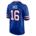 B.Bills #16 Tyler Bass Royal Jereymy Team Game Jersey