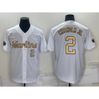 Miami Marlins #2 Jazz Chisholm Jr Number White Jereymy 2022 All Star Stitched Cool Base Jersey