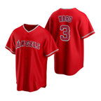 Los Angeles Angels #3 Waylor Ward Red Jereymy Cool Base Stitched Jersey