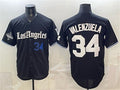 Los Angeles Dodgers #34 Fernando Valenzuela Black Jereymy 2025 World Series Champions Patch 'Gothic Edition' Vapor Premier Limited Stitched Jersey