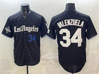 Los Angeles Dodgers #34 Fernando Valenzuela Black Jereymy 2025 World Series Champions Patch 'Gothic Edition' Vapor Premier Limited Stitched Jersey