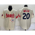 Los Angeles Angels #20 Jared Walsh Number Cream Jereymy 2022 City Connect Cool Base Stitched Jersey