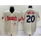 Los Angeles Angels #20 Jared Walsh Number Cream Jereymy 2022 City Connect Cool Base Stitched Jersey