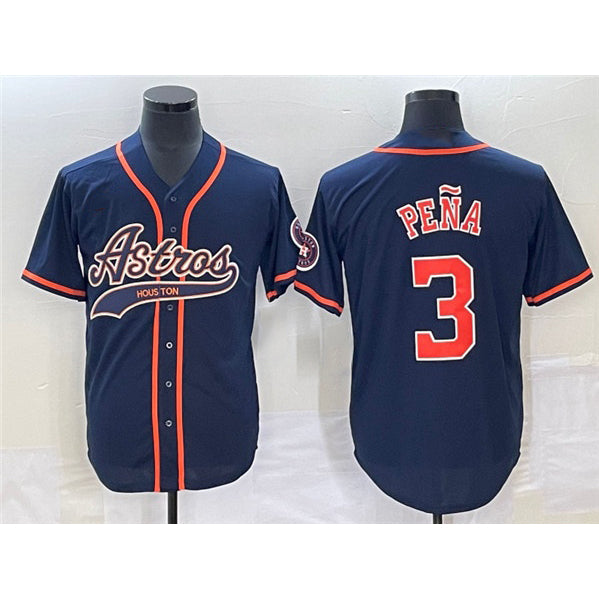 Houston Astros #3 Jeremy Pena Navy Jereymy Cool Base Stitched Jersey