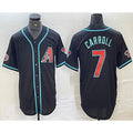 Arizona Diamondbacks #7 Corbin Carroll Black Jereymy 2024 Stitched Cool Base Jersey