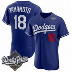 Los Angeles Dodgers #18 Yoshinobu Yamamoto Royal Jereymy 2025 World Series Limited Stitched Jersey