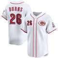 Cincinnati Reds #26 Chase Burns White Jereymy Home Limited Stitched Jersey