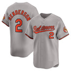 Baltimore Orioles #2 Gunnar Henderson Gray Jereymy Road Limited Player Jersey