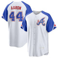 Atlanta Braves #44 Hank Aaron White Jereymy 2023 City Connect Cool Base Stitched Jersey