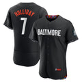 Baltimore Orioles #7 Jackson Holliday Black Jereymy City Connect Authentic Player Jersey