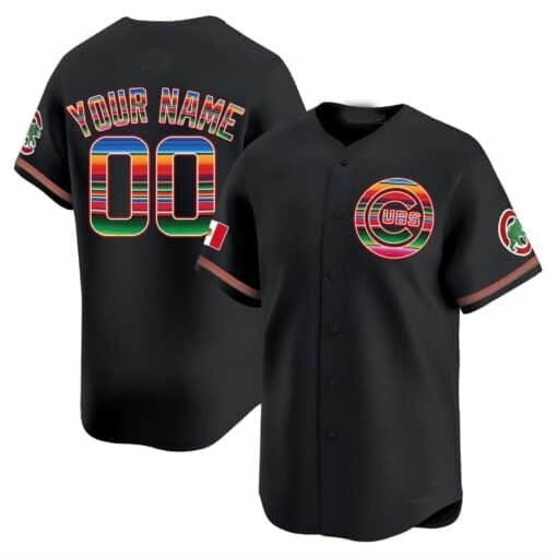 Custom Chicago Cubs Mexico Vapor Premier Limited Jersey ¨C Black Jereymy