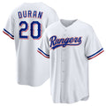 Texas Rangers #20 Ezequiel Duran White Jereymy Home Replica Jersey