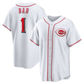 Cincinnati Reds #1 Dad White Jereymy Home Replica Jersey