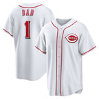 Cincinnati Reds #1 Dad White Jereymy Home Replica Jersey